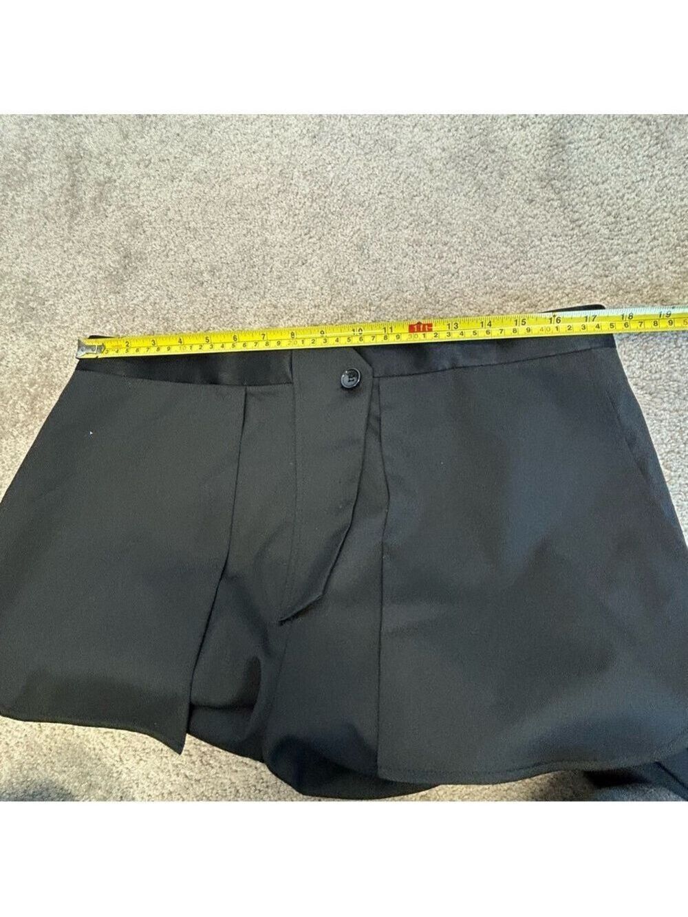 Zara Inside Out Tailored Trouser Dress Pants High Waisted Straight Leg Black XL - Picture 7 of 16